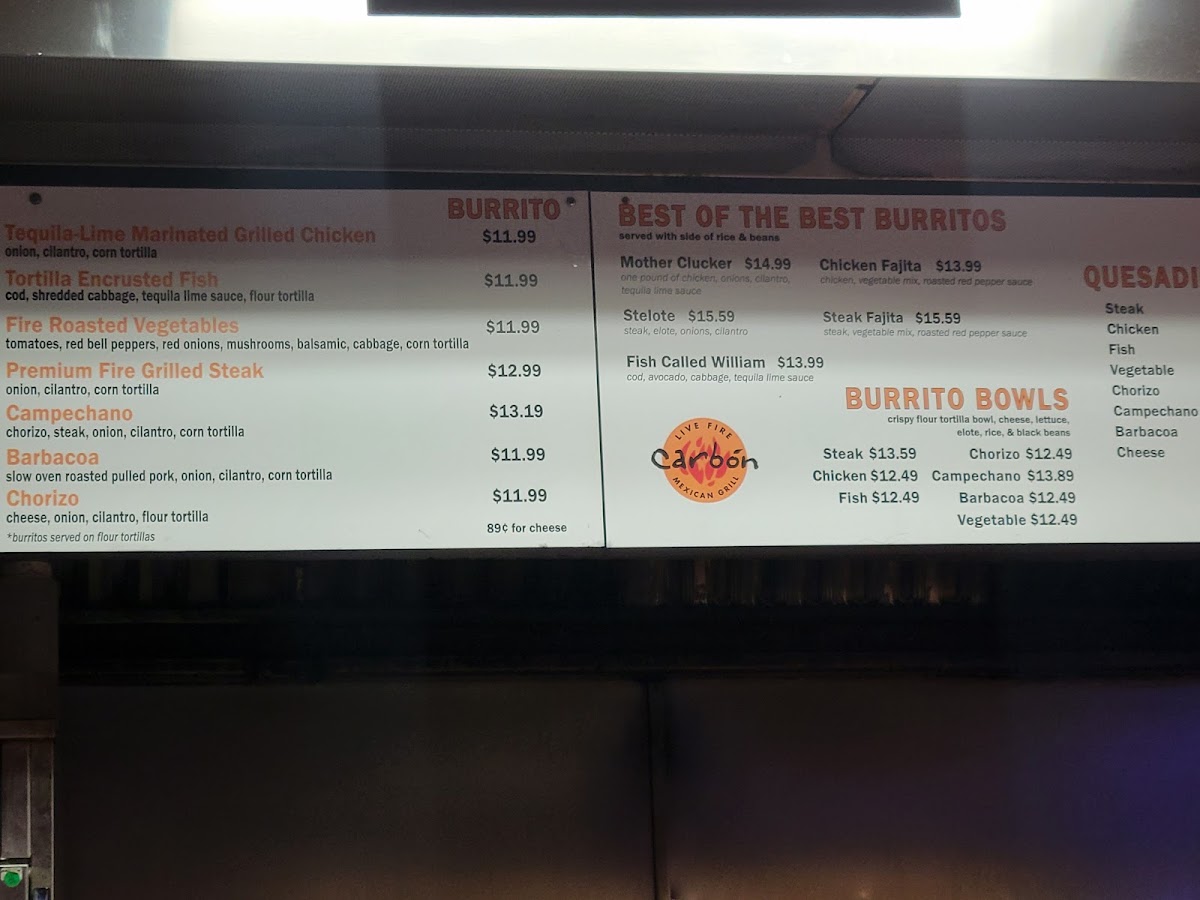 Carbon Live Fire Mexican Grill Menu - Image 3
