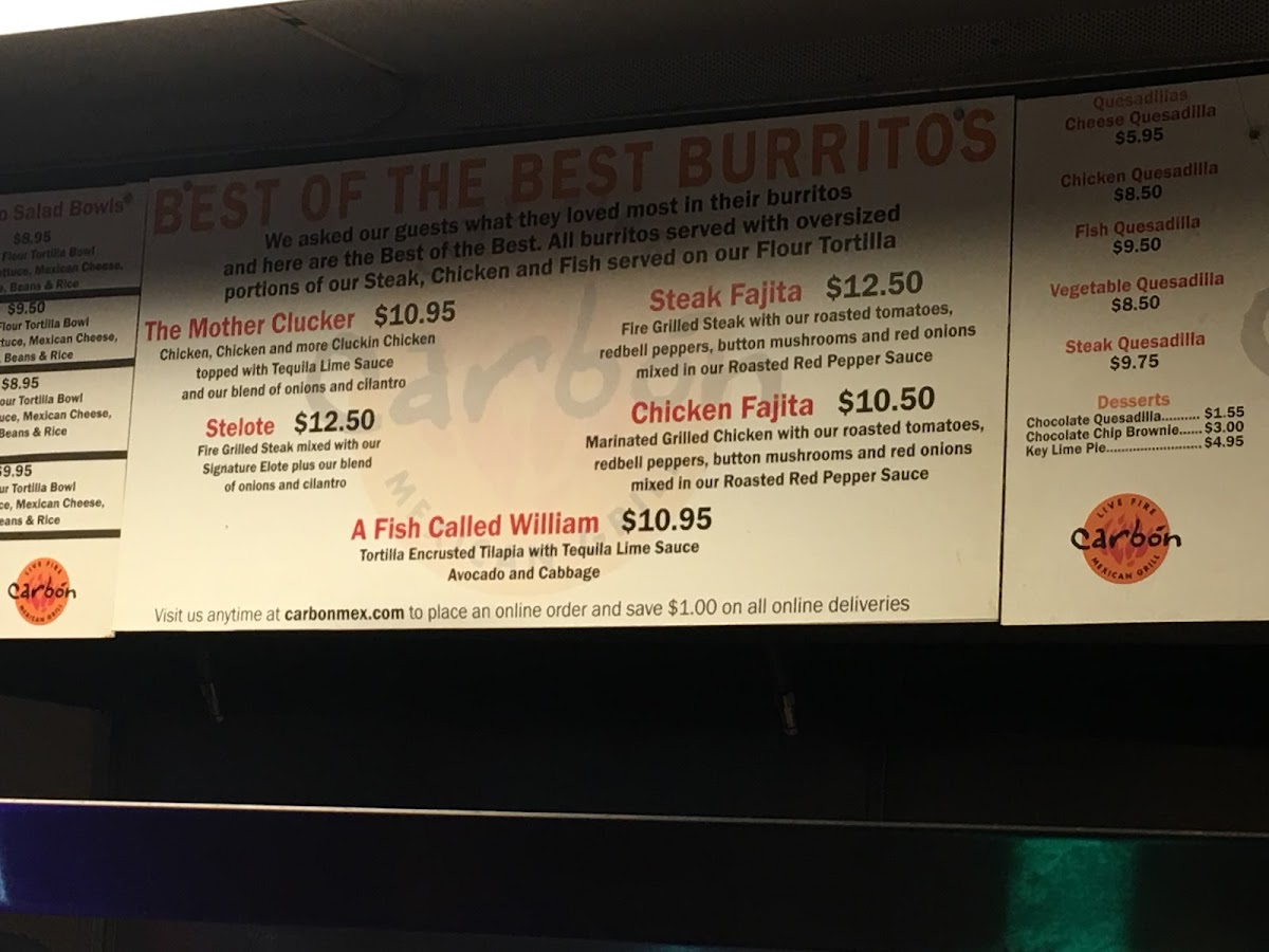 Carbon Live Fire Mexican Grill Menu - Image 6